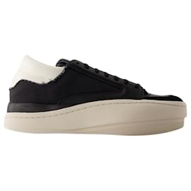 Y3-Lux Bball Low Sneakers - Y-3 - Leather - Black/Brown/white-Black