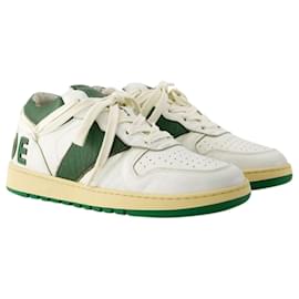 Autre Marque-Rhecess Low Sneakers - Rhude - Leather - White/green-White