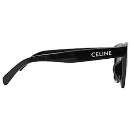 Céline-Celine CL40198Occhiali da sole quadrati F in acetato nero-Nero
