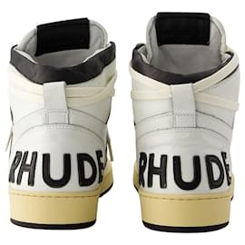 Autre Marque-Rhecess Hi Sneakers - Rhude - Leather - White/Black-White