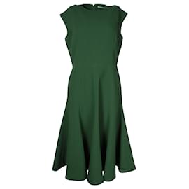 Autre Marque-Emilia Wickstead Crepe Midi Dress in Green Polyester-Green