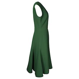 Autre Marque-Emilia Wickstead Crepe Midi Dress in Green Polyester-Green