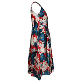 Erdem- Erdem Loren Pleated Midi Dress in Floral Print Silk-Other