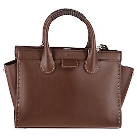 Chloé Chloe Edith Small Tote in Dark Brown calf leather Leather Brown
