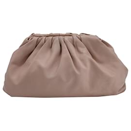 Bottega Veneta-Bottega Veneta The Pouch Clutch Bag in Beige Calfskin Leather-Beige