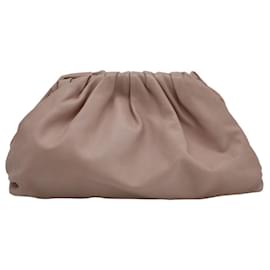Bottega Veneta-Bottega Veneta The Pouch Clutch Bag in Beige Calfskin Leather-Beige