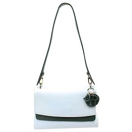 Bolsa de ombro com aba forrada Dior Be Dior em couro azul Azul