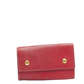 Hermès-Hermes Epsom 4 Key Holder Leather Other in Fair condition-Red