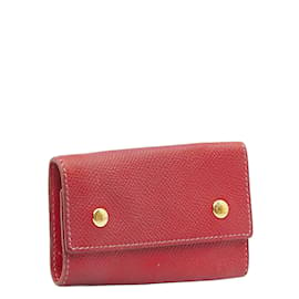 Hermès-Hermes Epsom 4 Key Holder Leather Other in Fair condition-Red