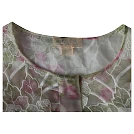 Giambattista Valli-Giambattista Valli High-Low Blouse in Floral Print Silk-Other