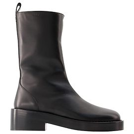 Botines Cremallera - Courreges - Piel - Negro Negro
