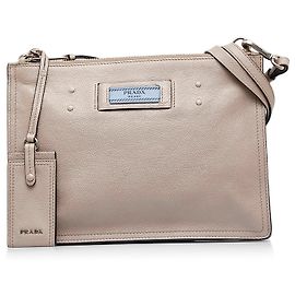 Borsa a tracolla Prada Etiquette grigia Grigio
