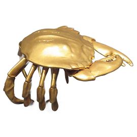 Manchette crabe Yves Saint Laurent / Bracelet Doré