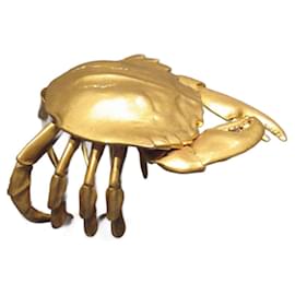 Yves Saint Laurent-Manchette crabe Yves Saint Laurent / Bracelet-Doré