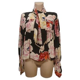 Blusa Chanel Super Chanel in seta multicolore 38 Multicolore