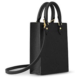 Louis Vuitton LV Petit Sac Plat cuir noir neuf Noir