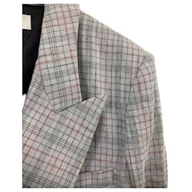Isabel Marant Etoile-****ISABEL MARANT ETOILE Checked lined Breasted Blazer-Grey