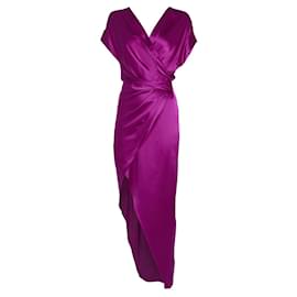 Autre Marque-Michelle Mason magenta silk dress-Pink
