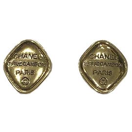 Boucles d'oreilles Chanel dorées Doré