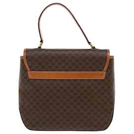 Céline-CELINE Macadam Canvas Hand Bag PVC Leather Brown Auth yk7546b-Brown