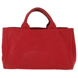 Prada-PRADA Bijoux Kanapa MM Hand Bag Canvas Red Auth 45828-Red