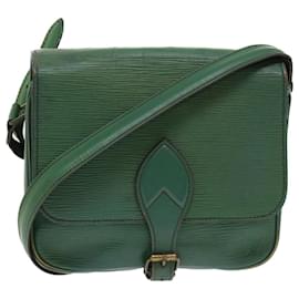 Louis Vuitton-LOUIS VUITTON Epi Cartouchiere MM Shoulder Bag Green M52244 LV Auth 46254-Green