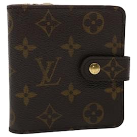 Louis Vuitton-LOUIS VUITTON Monogram Compact zip Wallet M61667 EP de autenticación de LV930-Monograma