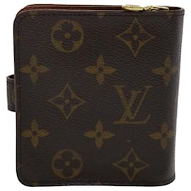 Louis Vuitton-LOUIS VUITTON Monogram Compact zip Wallet M61667 LV Auth ep930-Monogram