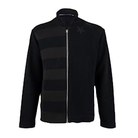 Givenchy-Givenchy Knit Bomber Jacket-Black