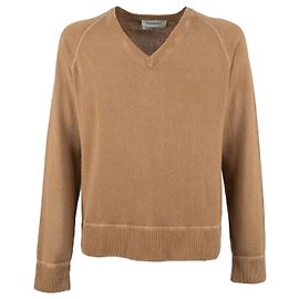 Yves Saint Laurent Pullover mit V-Ausschnitt Braun