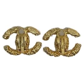 Chanel-***CHANEL  Coco Mark Lava Earrings-Golden