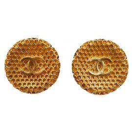 Chanel earrings gold Golden