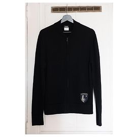 Strickjacke / Chanel Herrenweste  100% laine Schwarz