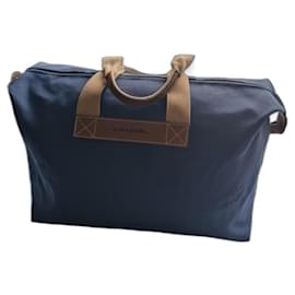 LANCEL SMALL VINTAGE CABAS Navy blue