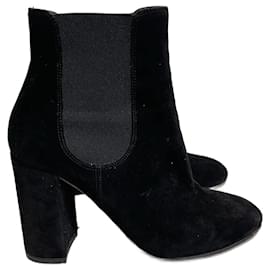 Dolce & Gabbana-DOLCE & GABBANA  Ankle boots T.EU 35.5 Suede-Black