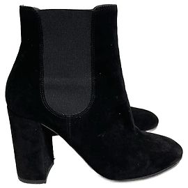 DOLCE & GABBANA Stivaletti T.EU 35.5 Camoscio Nero