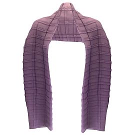 Sciarpa Agnona Plissettata Viola in Cashmere e Seta Porpora