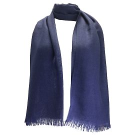 Loro Piana Lenço de caxemira azul e seda / envoltório Azul