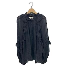 Isabel Marant Etoile-****ISABEL MARANT ETOILE Camicetta a maniche lunghe con volant nera-Nero