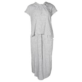 Autre Marque-White Checked Top and Skirt Set-White