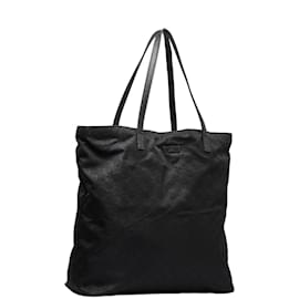 Gucci-Gucci GG Nylon Tote Bag Canvas Tote Bag 295252 in Good condition-Black