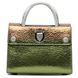 Dior-Dior Gold Mini Metallic Diorever Satchel-Golden