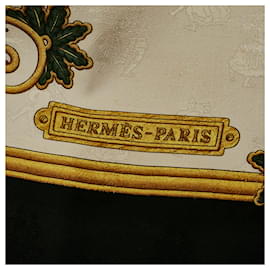 Hermès-Hermes White Jois D'Hiver Silk Scarf-White