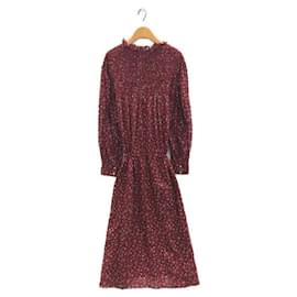 Isabel Marant Etoile-****Robe longue florale à manches longues ISABEL MARANT ETOILE-Rouge