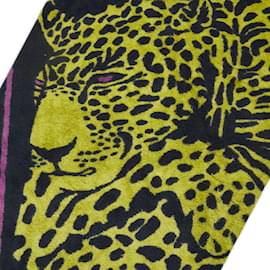 Hermès-Toalla de playa de algodón con estampado de leopardo-Multicolor