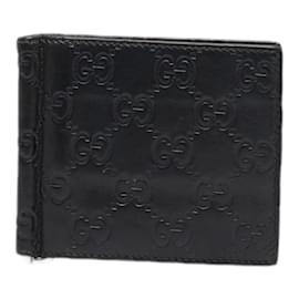 Gucci-Bifold-Geldbörse aus Guccissima-Leder 170580-Schwarz