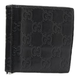 Gucci-Portafoglio bifold in pelle Guccissima 170580-Nero