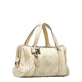 Gucci-Sac à main en cuir Gucci Duchessa Boston Bag 181487 en bon état-Blanc