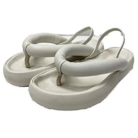 Isabel Marant-****ISABEL MARANT Leather Puffy Flat Sandals-White