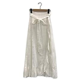 Isabel Marant Etoile-****ISABEL MARANT ETOILE Falda cruzada de lino-Blanco